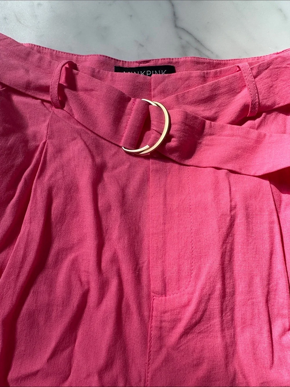 MINKPINK Linen Kalani Belted Pants (matching crop listed) - Picture 4 of 6